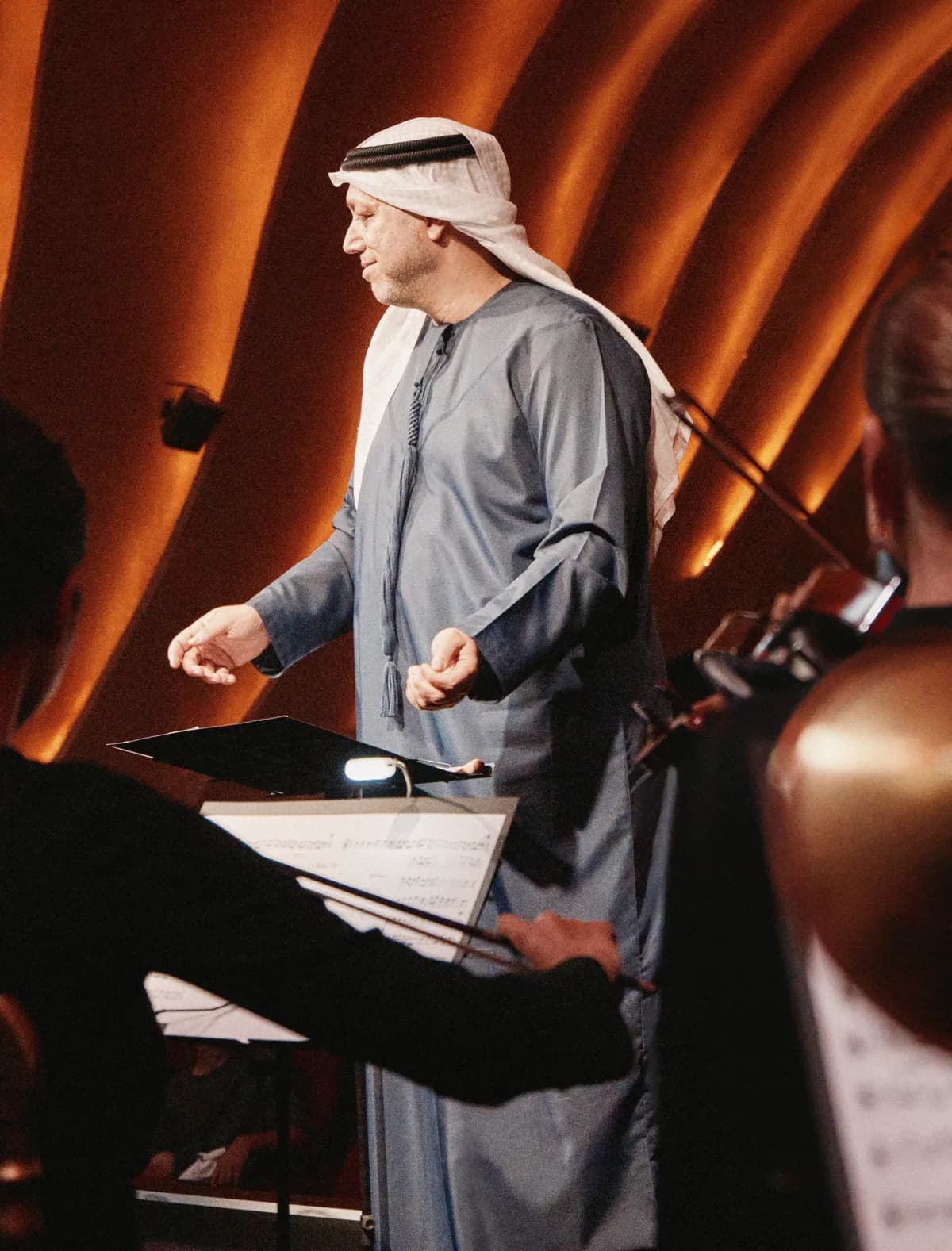 A performance in the theatre district at Saadiyat